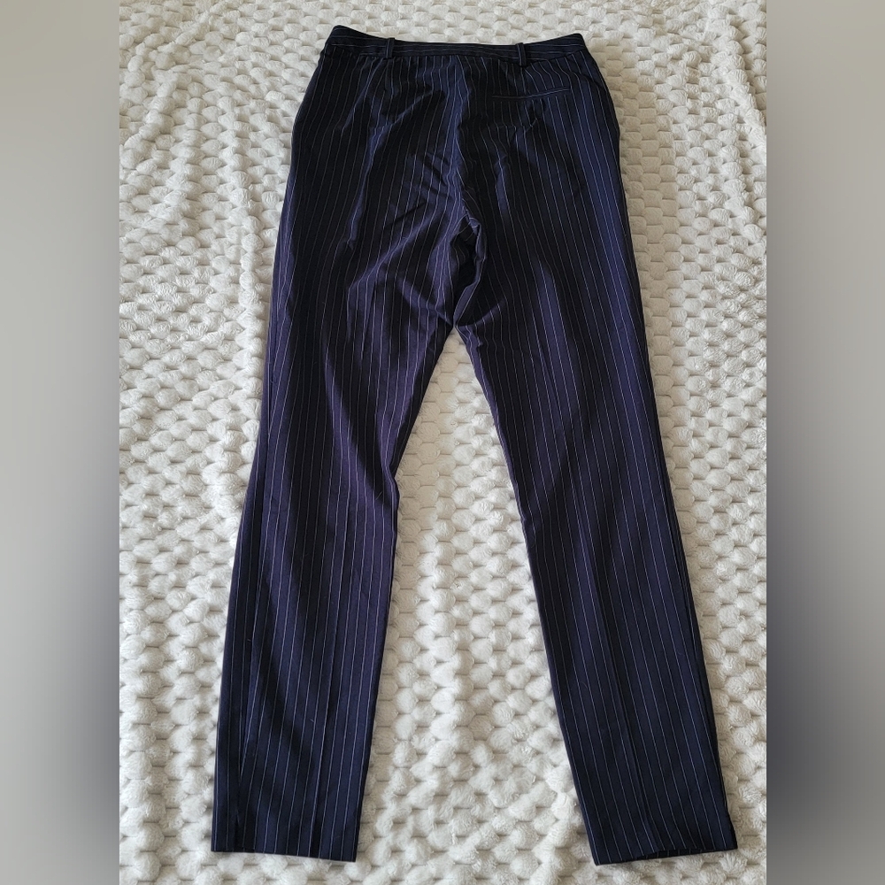 Black Size 6 Topshop Pinstripe Pants - Picture 5 of 5